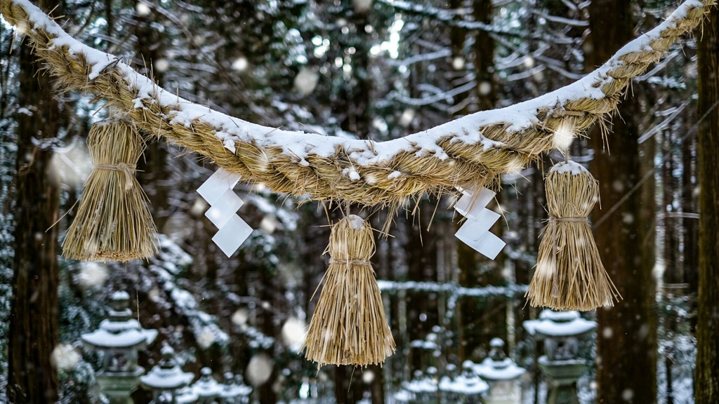 上色見熊野座神社　雪景色2