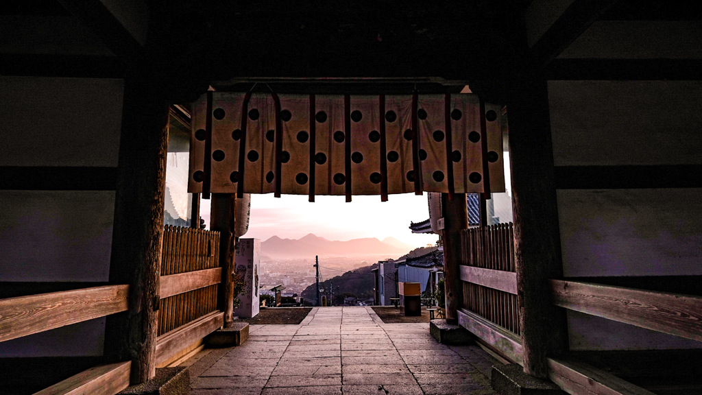 金比羅山の途中休憩