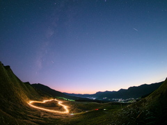 曽爾高原の秋の夕暮れ