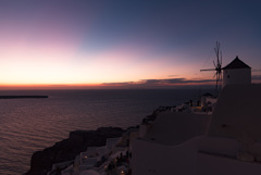 サントリーニ島の夕焼け