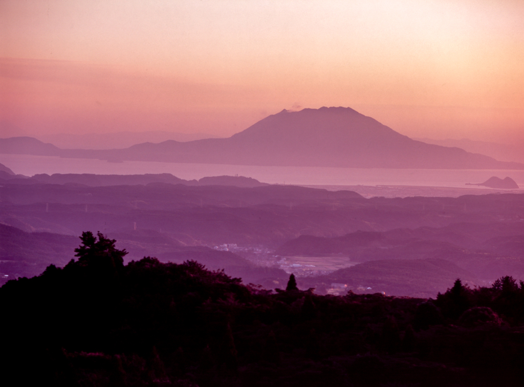 桜島夕景