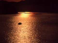 瀬戸内海の夕景