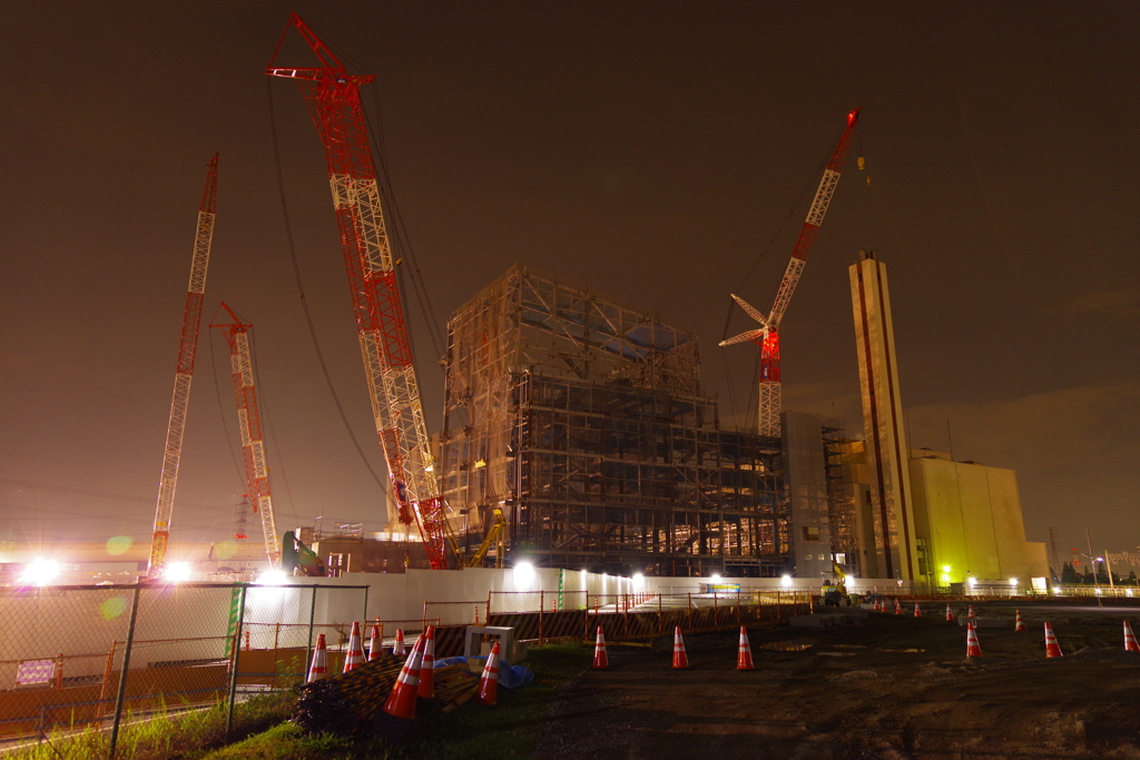 建設現場夜景