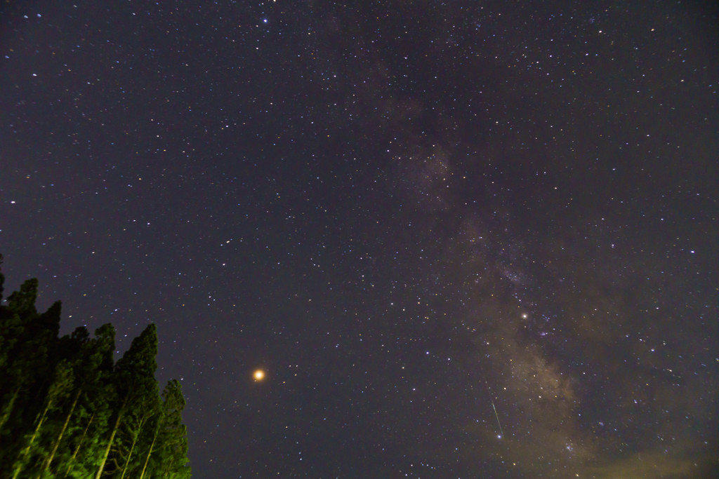 高野山 天の川 流れ星