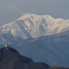 大きな伊吹山と岐阜城