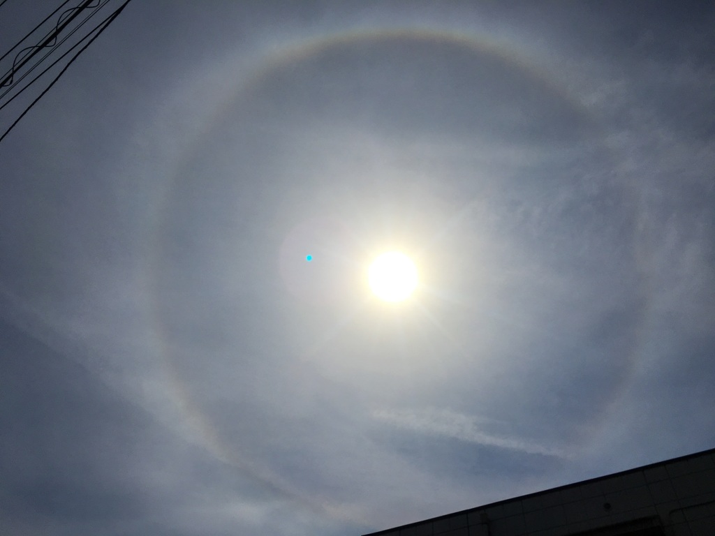 22°ハロ、上端接弧