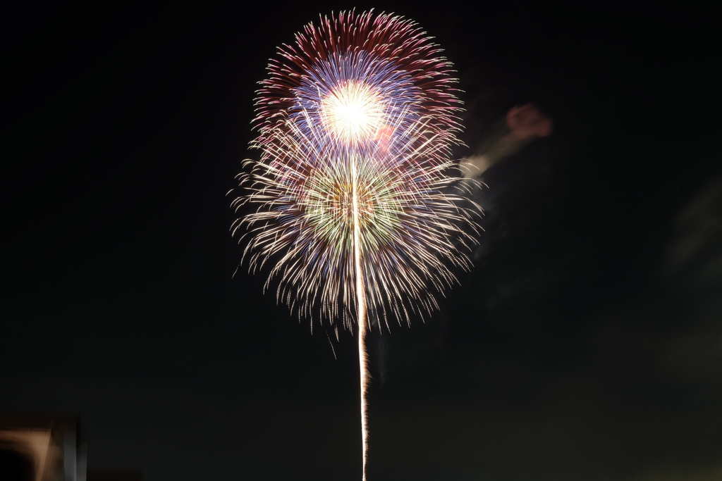 気合の手持ち撮影_花火