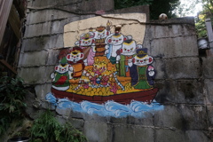 猫美術館の壁画