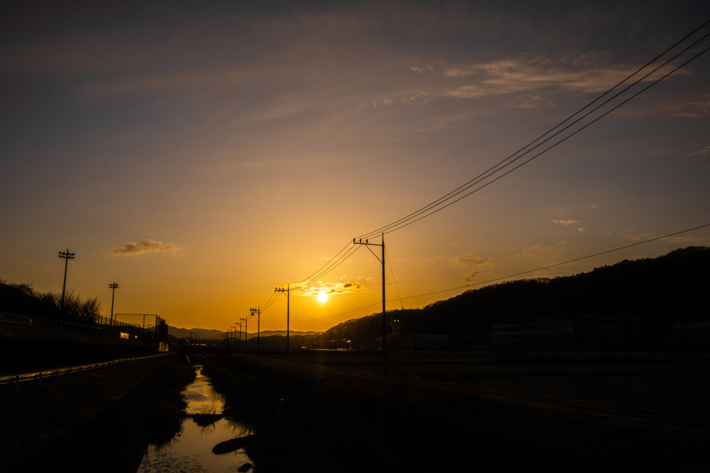 ２月最後の夕焼け