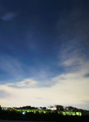 団地と星空
