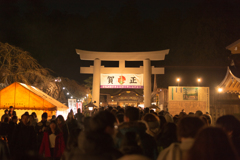 1/1小國神社　鳥居前