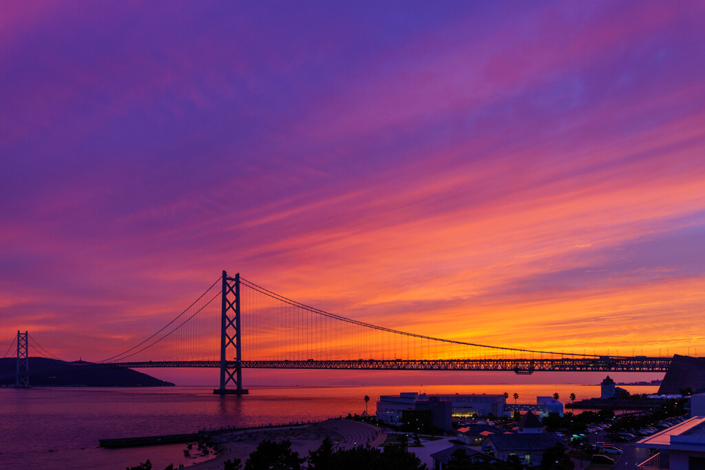 明石海峡大橋夕景200920