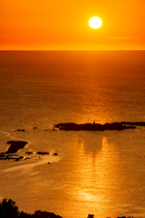 戸賀湾の夕景