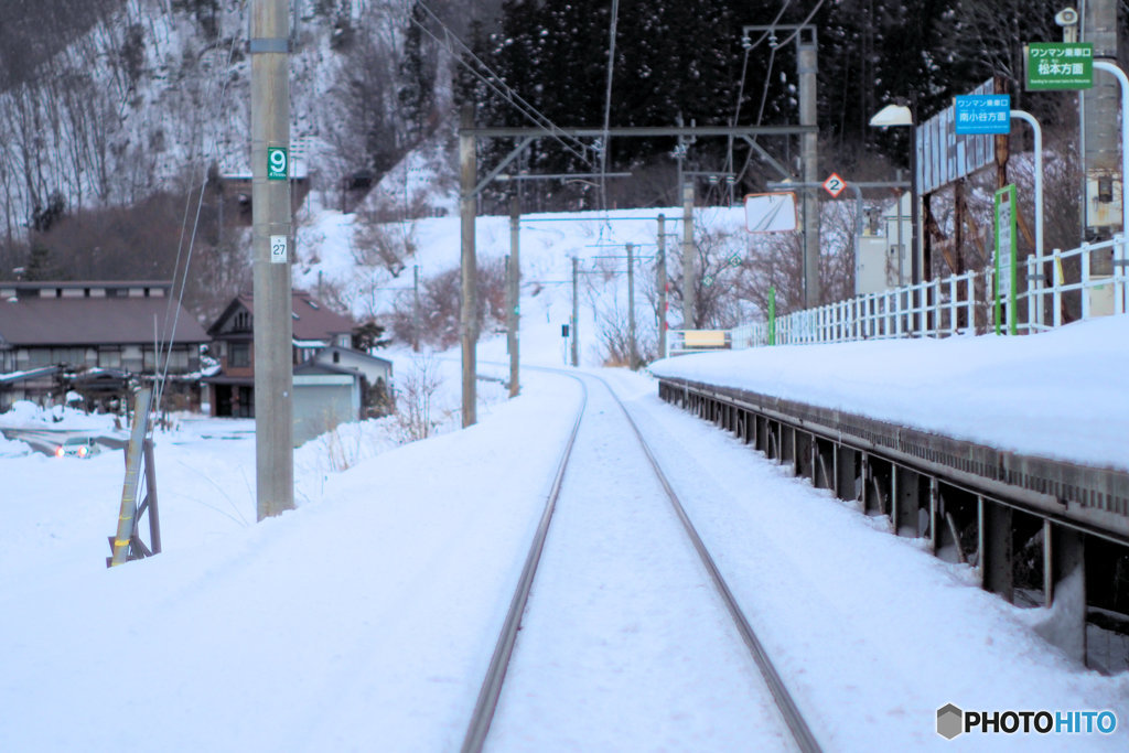 雪の線路