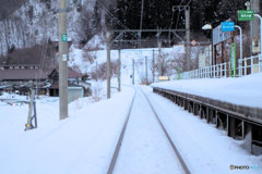 雪の線路