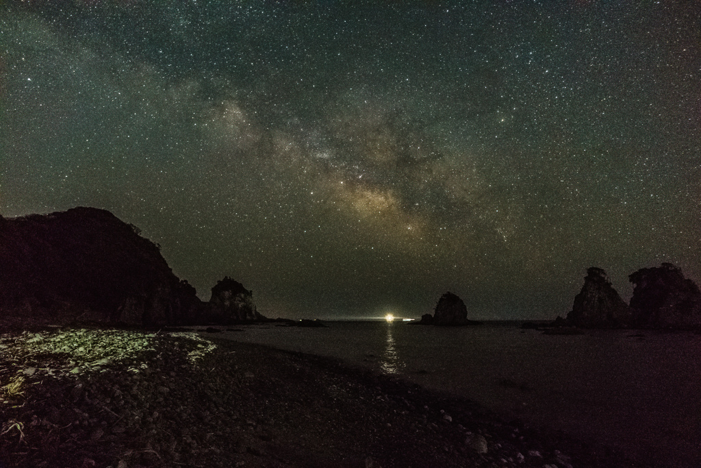 逢ヶ浜からの天の川（ソフトフィルター無し）