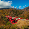 秋の東沢大橋