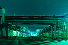 川崎工場夜景路地