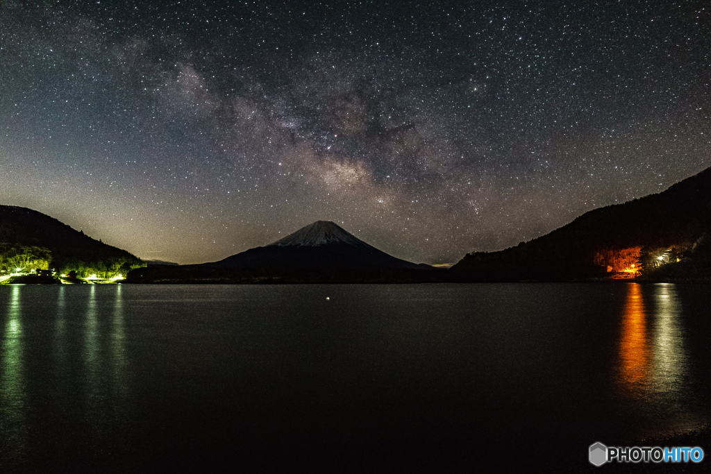 Milky way in Lake Shoji 