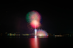 河口湖湖上祭比較明合成３