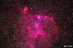 カシオペア座　IC1805　ハート星雲