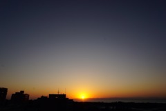 日本海に沈む夕日