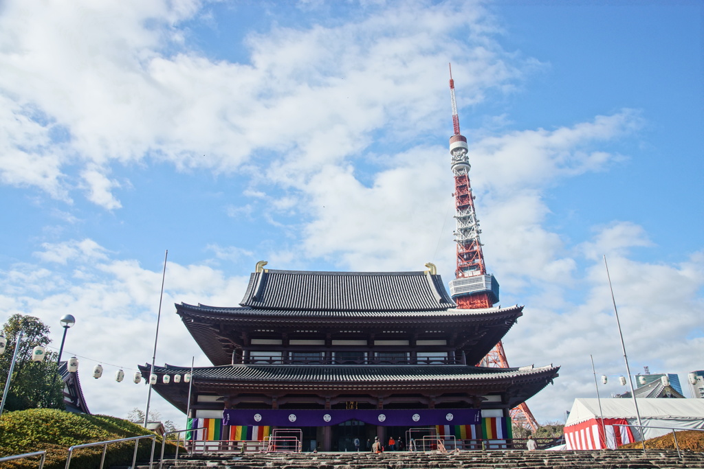 増上寺と東京タワー