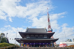 増上寺と東京タワー