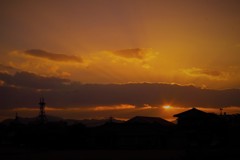 2017年最後の夕日