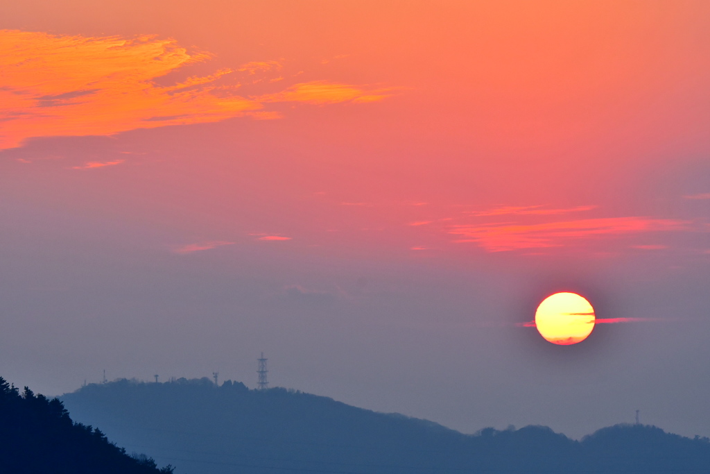 鳴滝山夕陽1