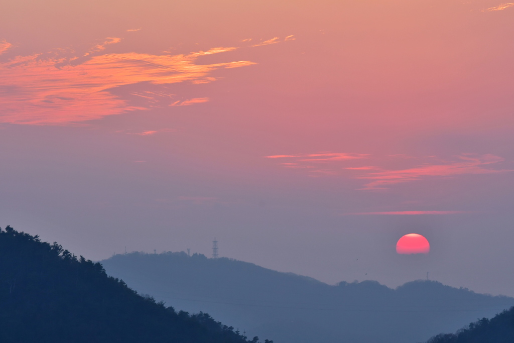 鳴滝山夕陽2