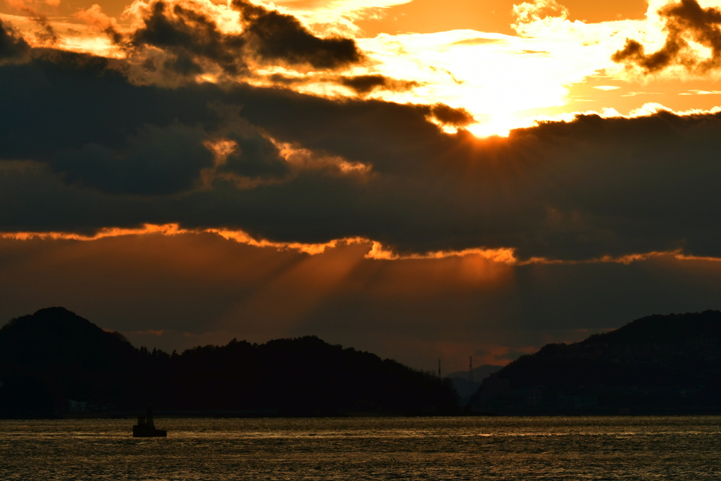岩子島夕景