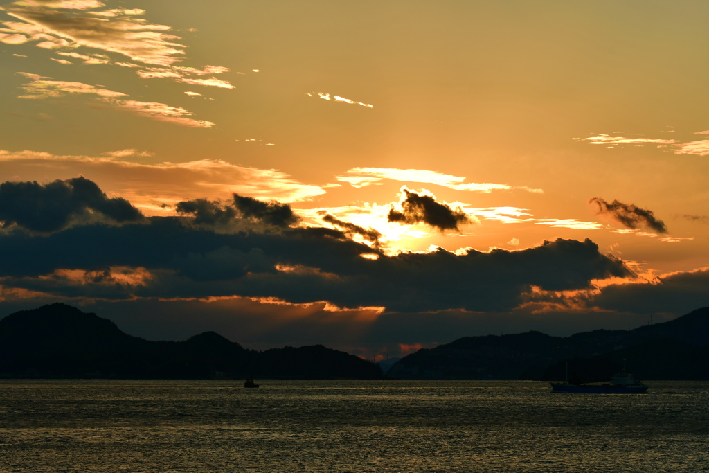 岩子島夕景