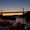 尾道大橋と朝陽