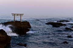 夕方の大洗磯前神社