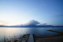 琵琶湖 夕焼け