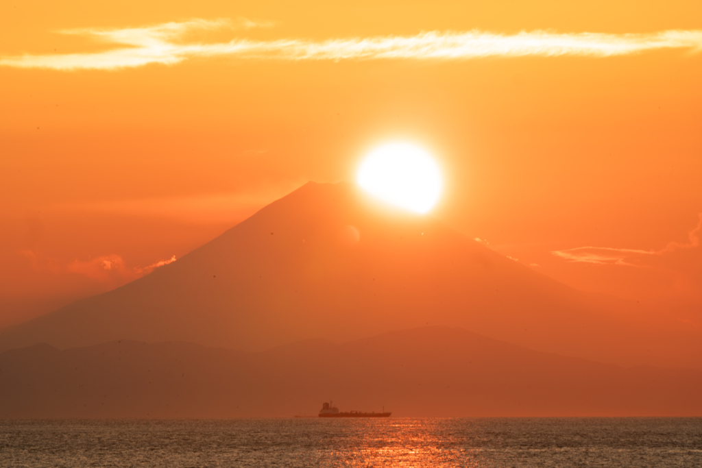 原岡海岸 夕日