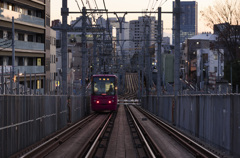 都電荒川線 夕景