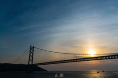 明石海峡夕景