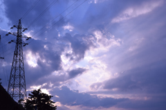 諏訪湖の空