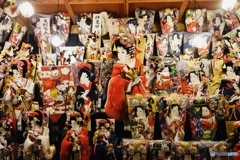 羽子板市にて