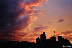 梅雨時の夕暮れ