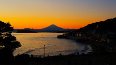 シルエット富士