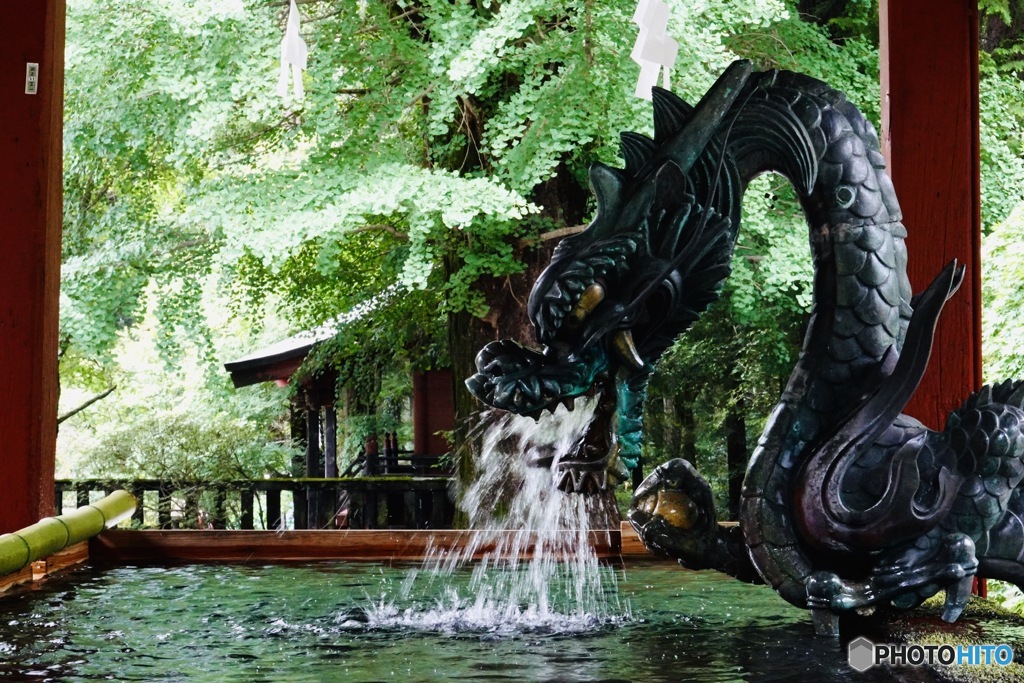 北口本宮　手水舎