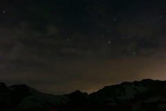 槍ヶ岳と星空