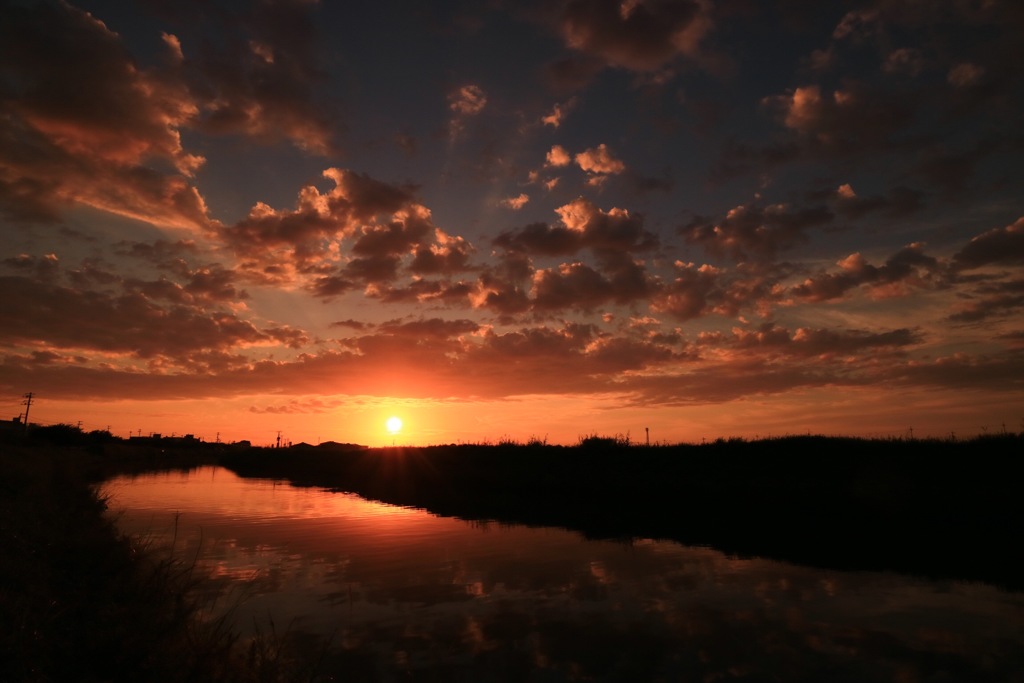 初秋の夕日２