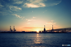 鶴浜緑地の夕景