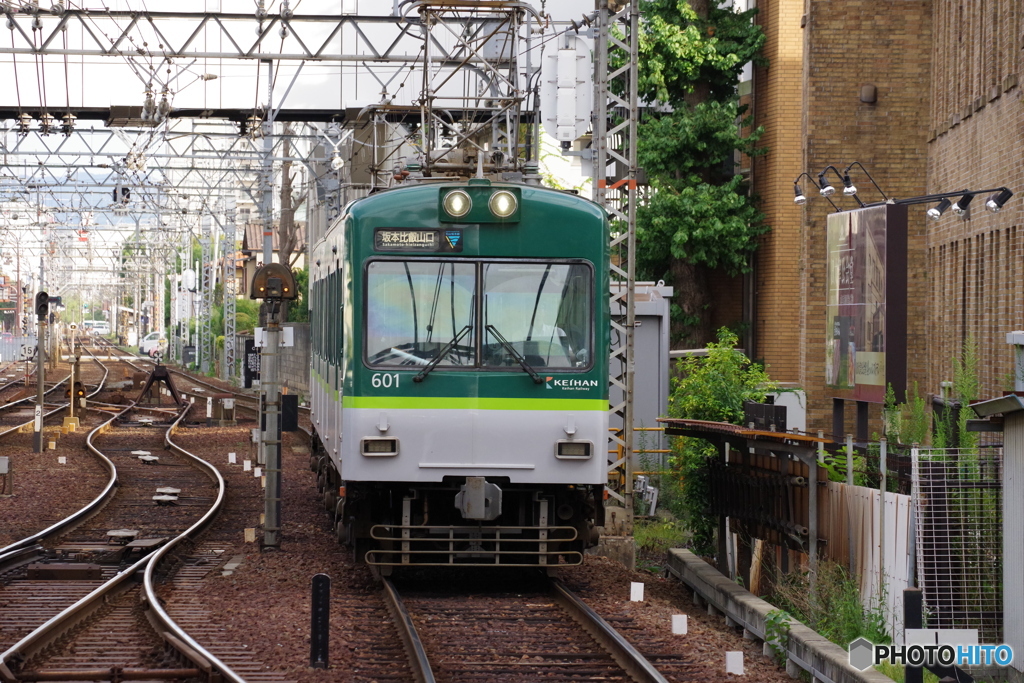 浜大津駅にて京阪600系