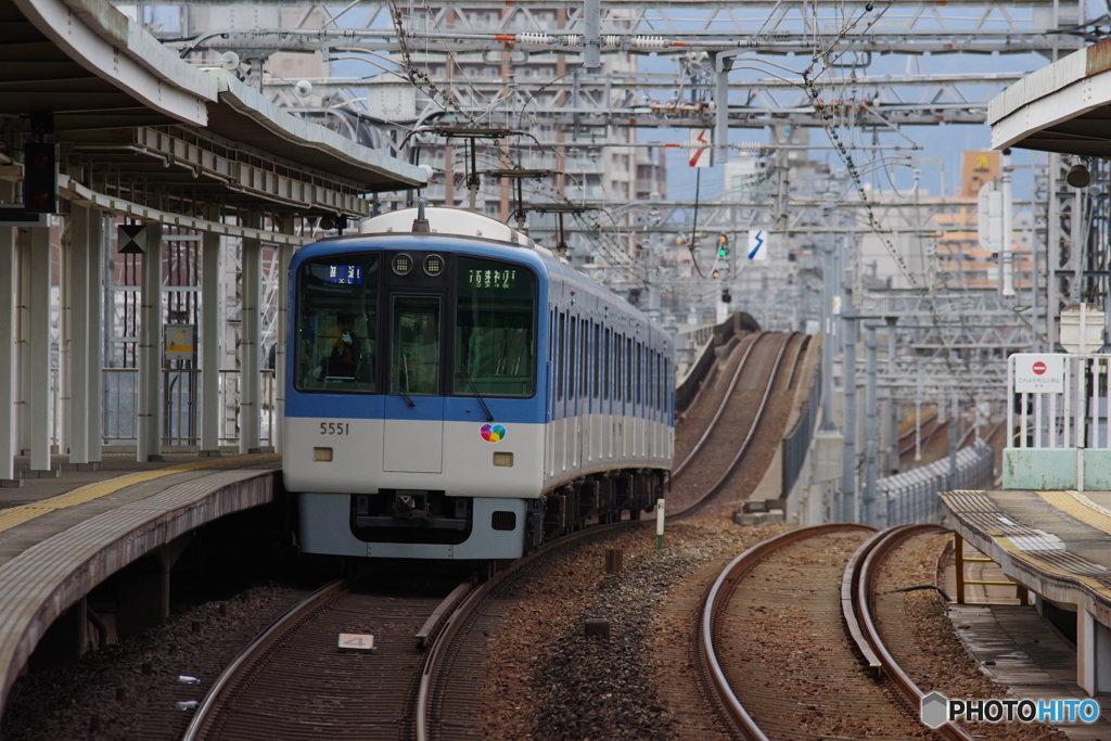 大物駅にて阪神5500系