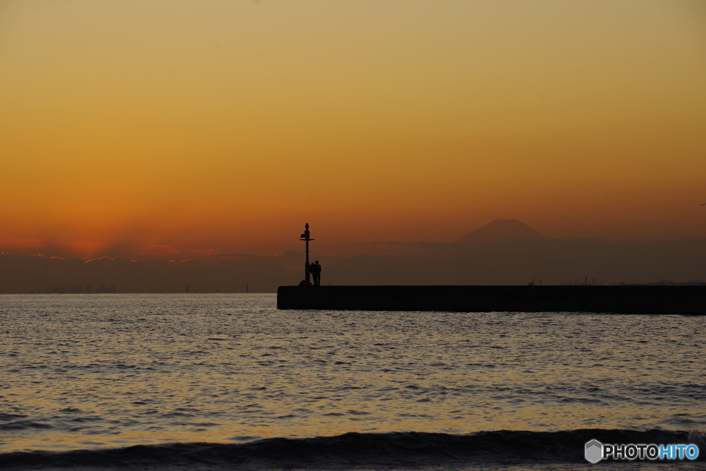 うっすら富士山